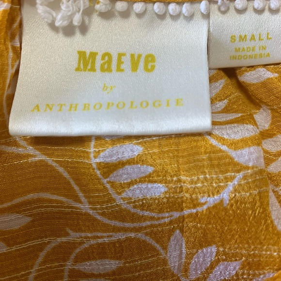 Maeve by Anthropologie Yellow Top Size Small - Picture 5 of 7
